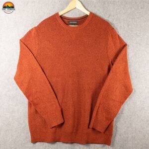 Banana Republic Pullover Sweater Burnt Orange Cotton Blend Long Sleeve Men Sz XL